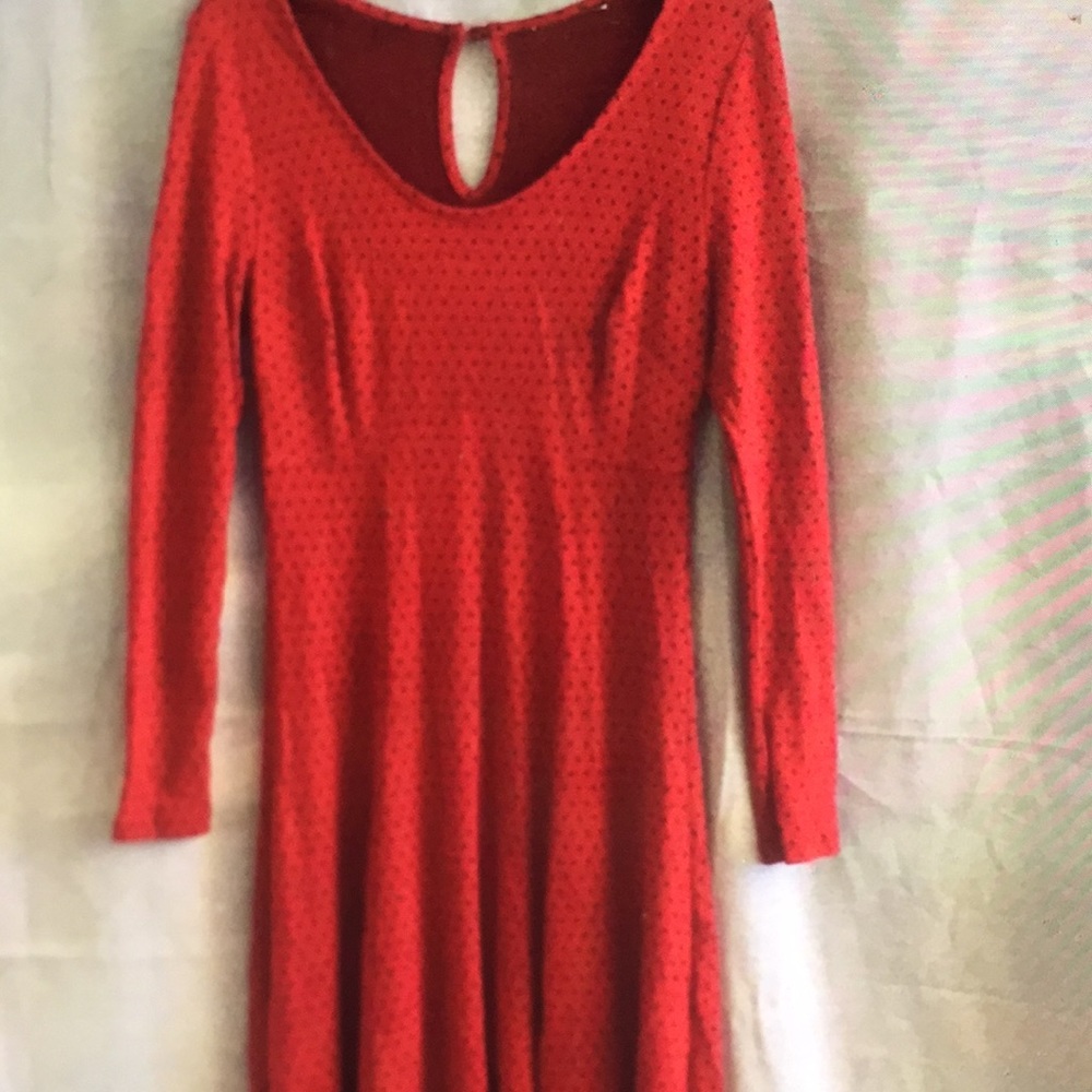 VTG🧡2/$10.00🧡 : Red Dress with Black Polka Dots